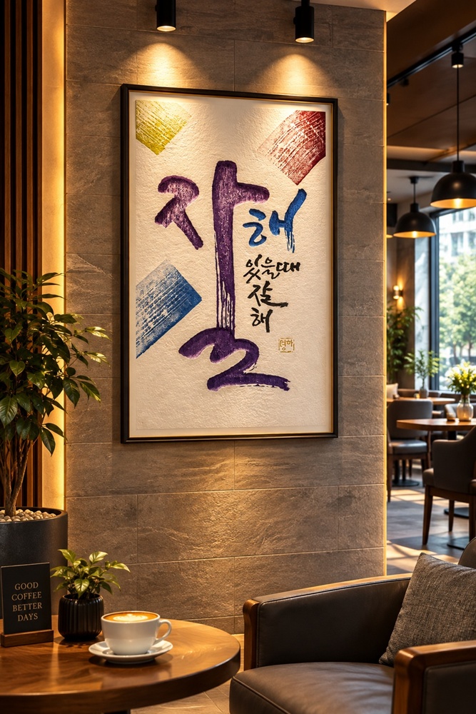 있을때 잘해 — 캘리서각 작품